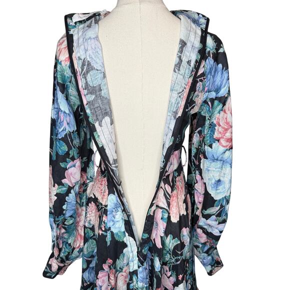 Zimmermann Verity Rouleau Short Linen Floral Dress, size 0 / US 4 - Picture 5 of 7